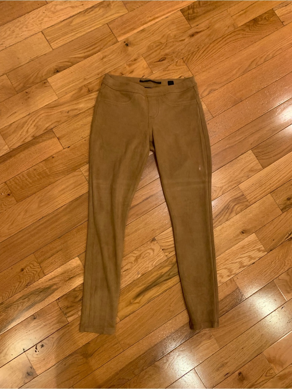SP Black Label Low Rise Suede Camel Skinny Pants Size S